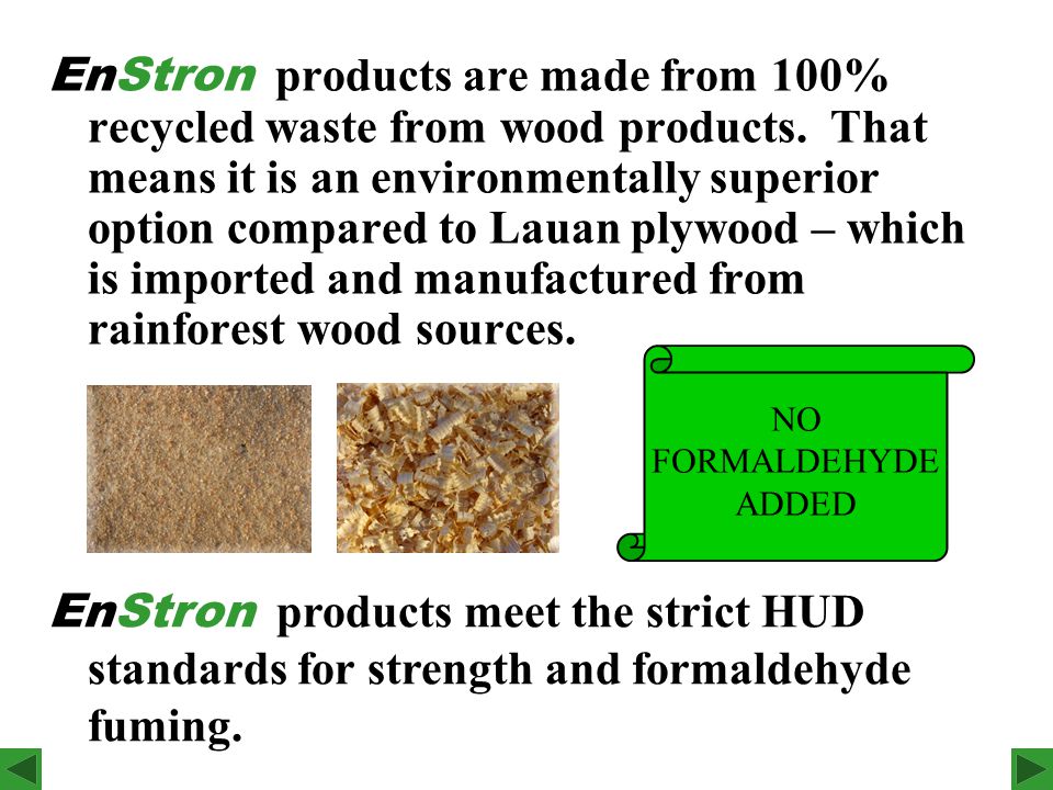 EnStron Engineered Wood Underlayments just got a little GREENER! - ppt  download