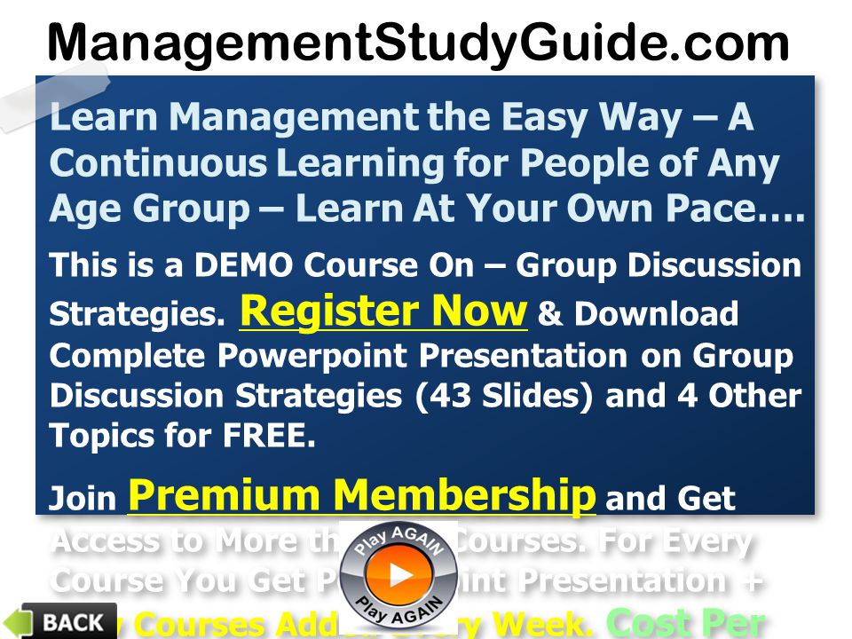 Learn Management the Easy Way – A Continuous Learning for People of Any Age Group – Learn At Your Own Pace….