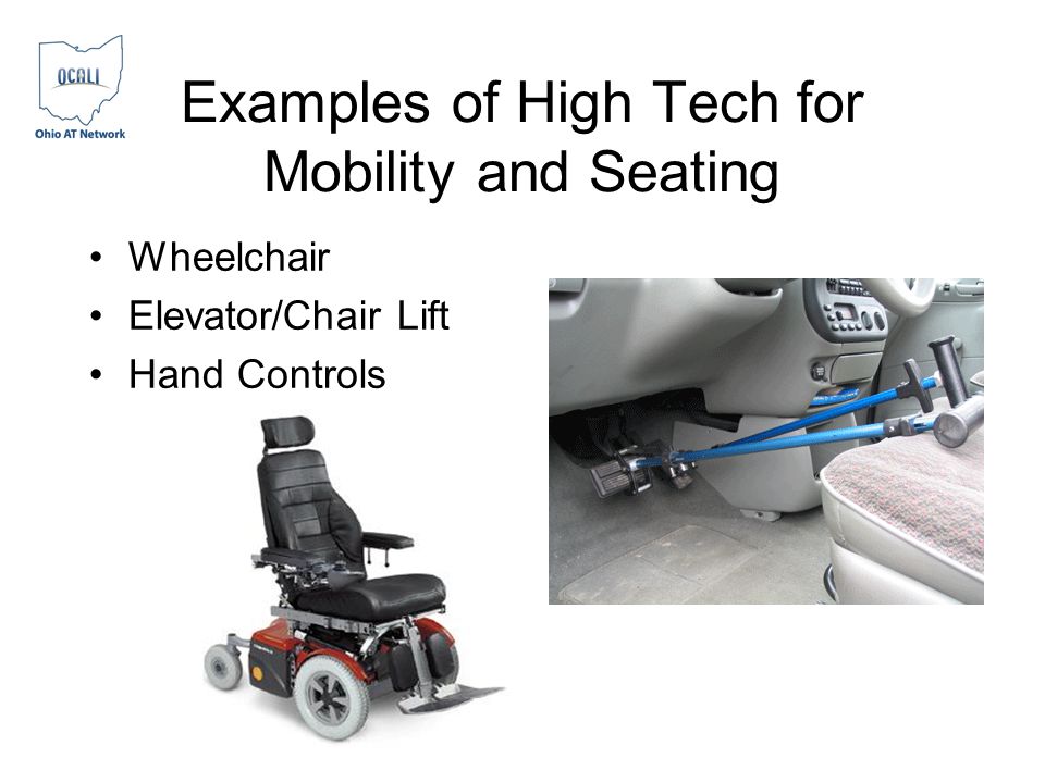 Examples of High Tech for Mobility and Seating Wheelchair Elevator/Chair Lift Hand Controls