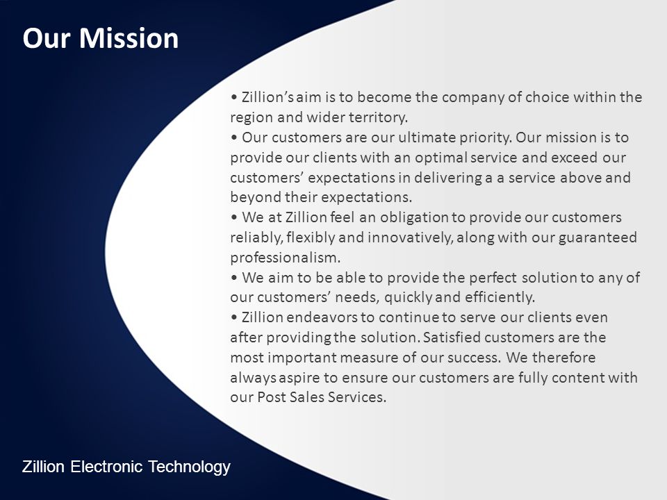 Zillions aim is to become the company of choice within the region and wider territory.