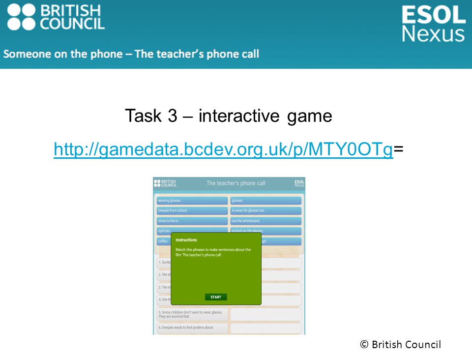 Task 3 – interactive game