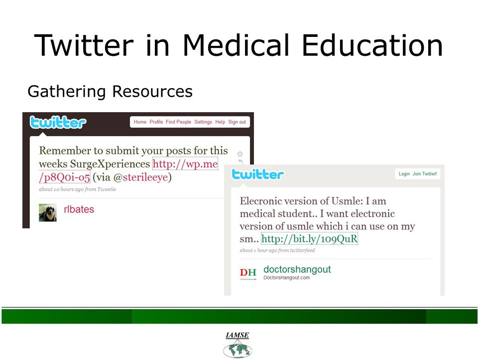 Twitter in Medical Education Gathering Resources