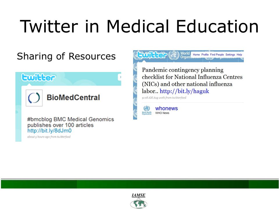 Twitter in Medical Education Sharing of Resources