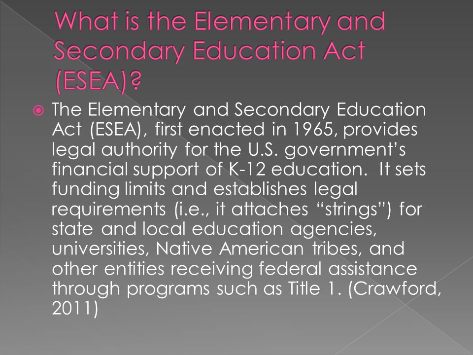 elementary and secondary education act 1965