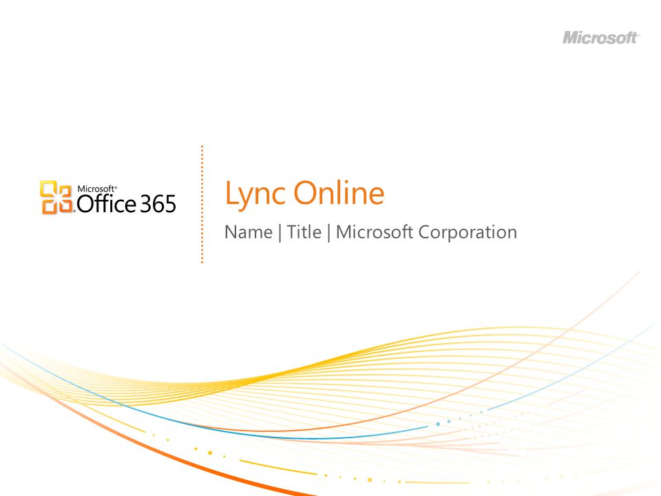 Lync Online Name | Title | Microsoft Corporation