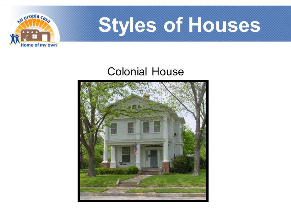 Styles of Houses Colonial House
