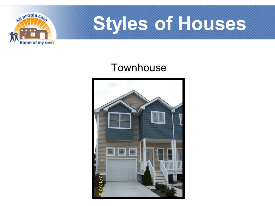 Styles of Houses Townhouse