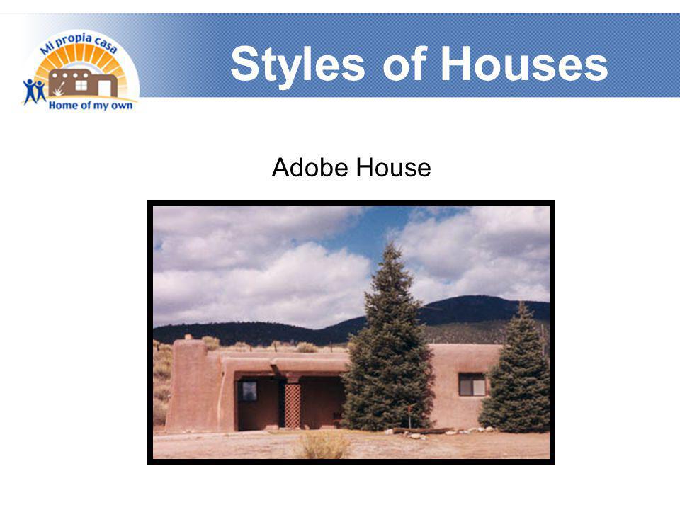 Styles of Houses Adobe House