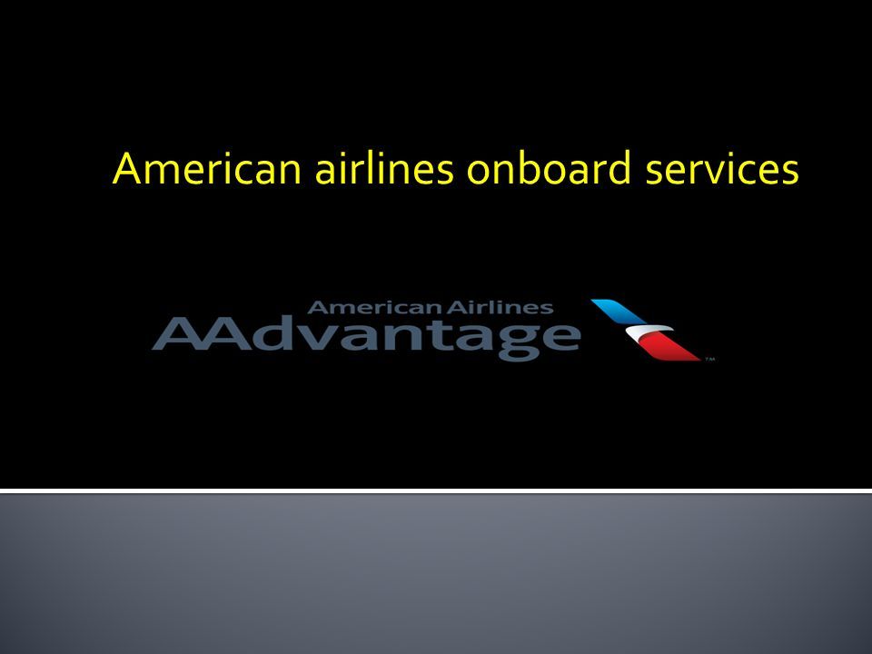 American airlines onboard services
