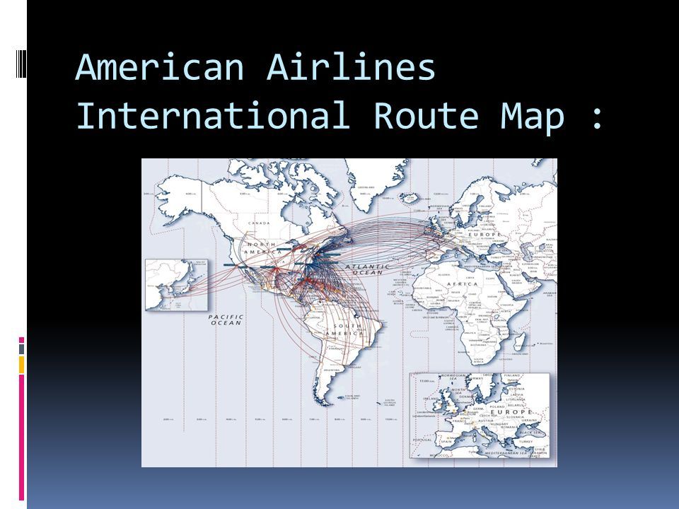 American Airlines International Route Map :