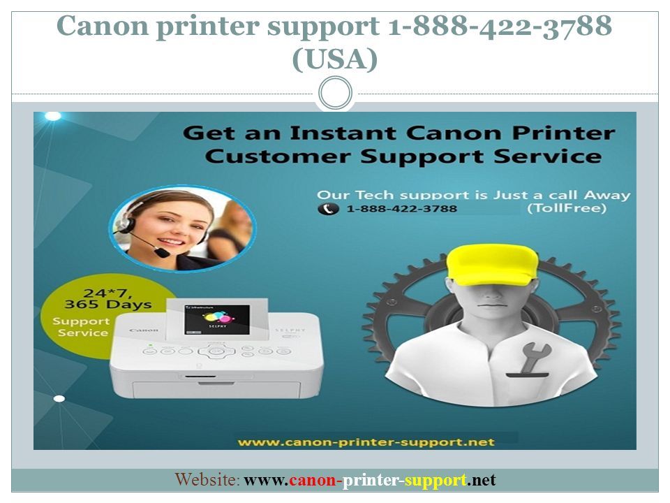 Canon printer support (USA) Website :