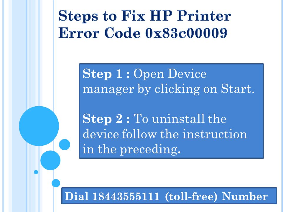 How to Fix HP Printer Error Code 0x83c00009