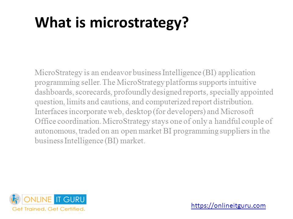 What Is Microstrategy? MicroStrategy Is An Endeavor Business ...