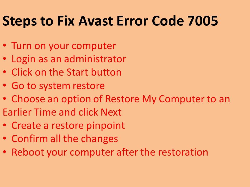 does avast stop system restore