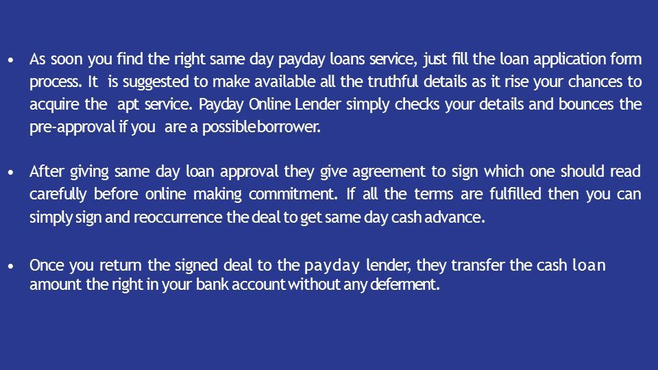 3 month pay day advance lending options