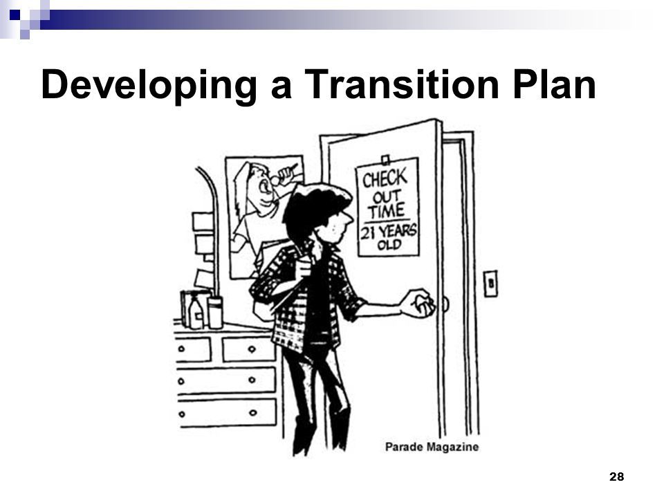 28 Developing a Transition Plan