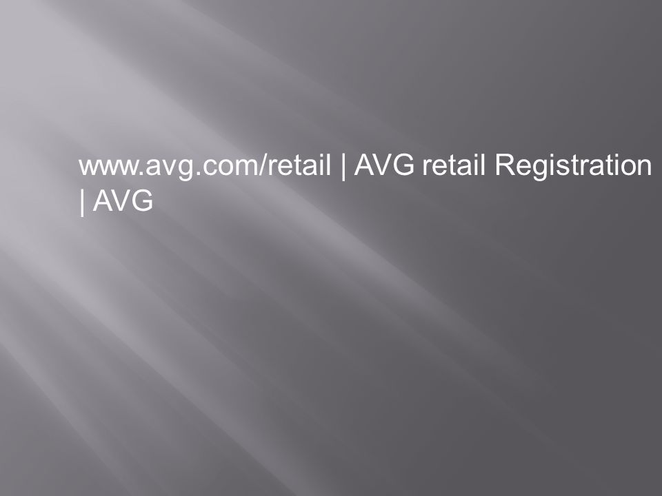 | AVG retail Registration | AVG