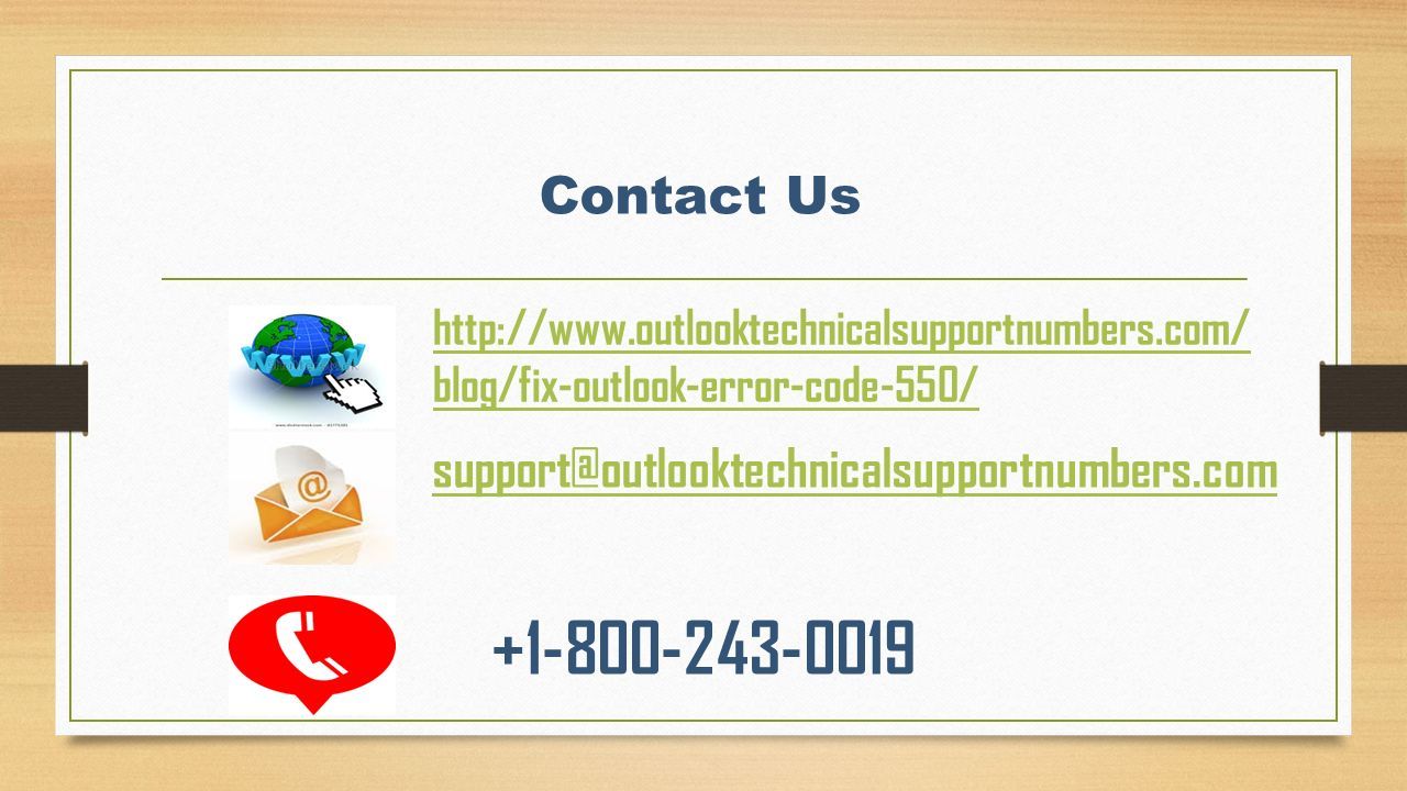 Fix outlook error code 550 for best customer assistance related to