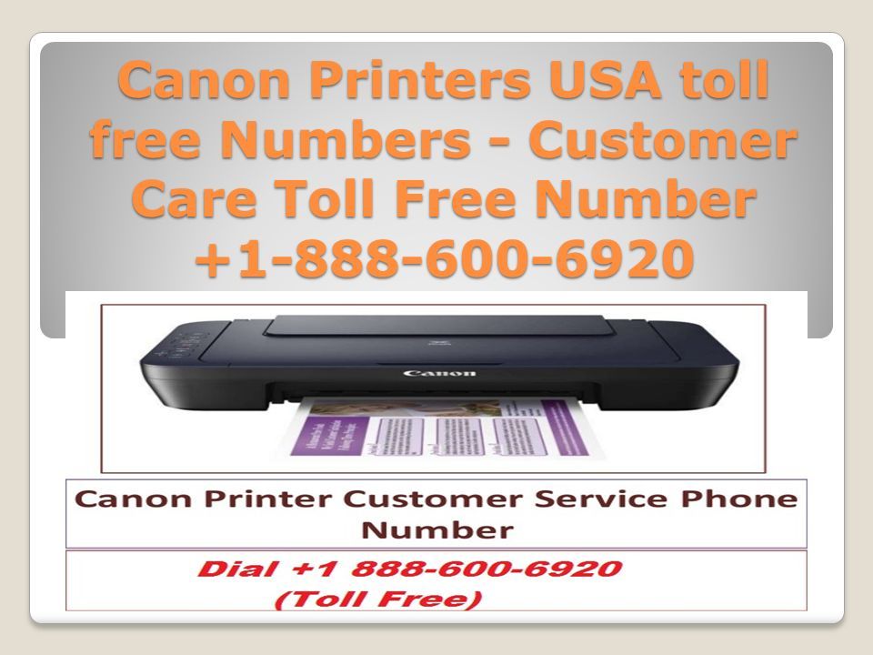 Canon Printers USA toll free Numbers - Customer Care Toll Free Number