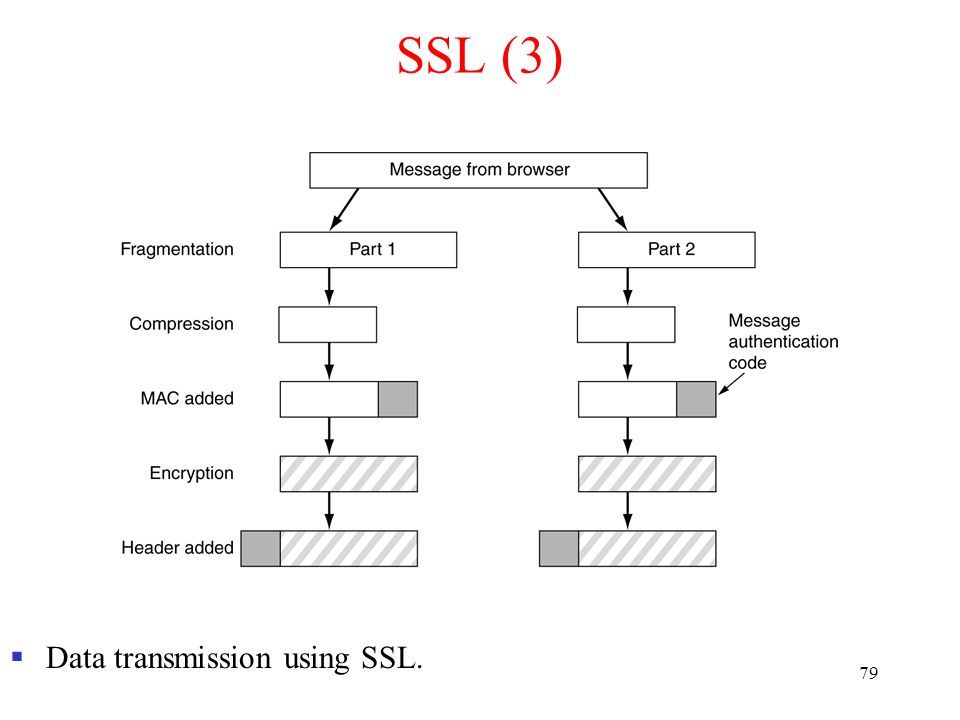 79 SSL (3)  Data transmission using SSL.