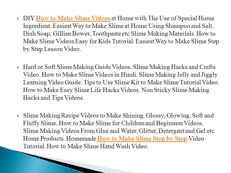 Learn How To Make Slime Easily Tutorial Videos Different