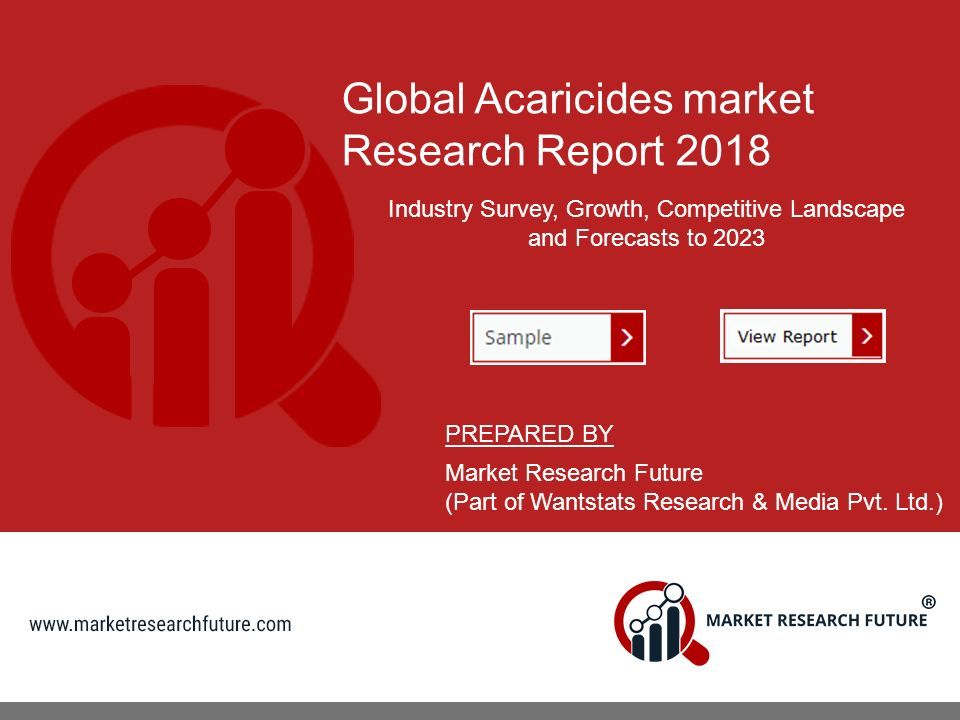 Global Acaricides market Research Report 2018 Industry Survey, Growth, Competitive Landscape and Forecasts to 2023 PREPARED BY Market Research Future (Part of Wantstats Research & Media Pvt.