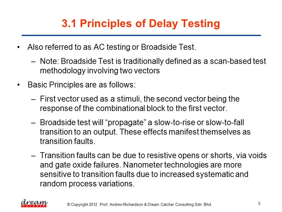 Me2500 Design For Testability Slide 3 Dft Structures For Delay Testing By Dreamcatcher Ppt Download
