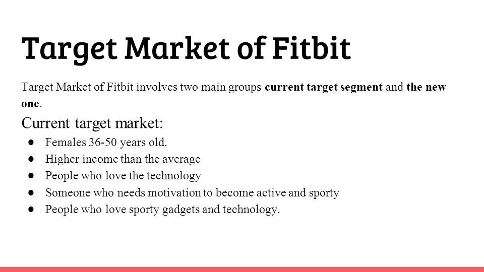 fitbit target market