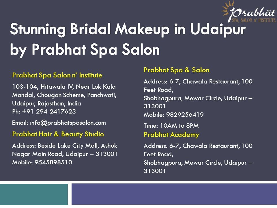 Stunning Bridal Makeup in Udaipur by Prabhat Spa Salon ppt download