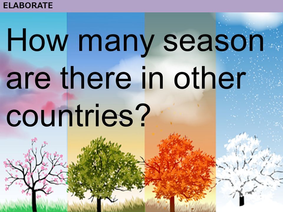 In this activity you will be able to give reason why the seasons change - How Many Seasons Are There Of The Wire