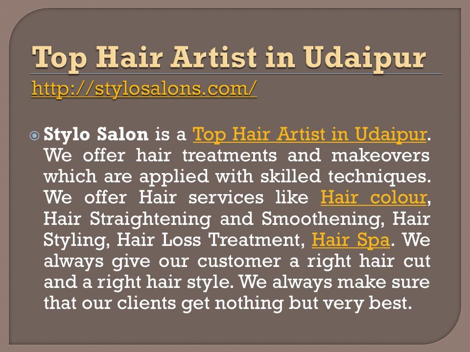 Top Hair Artist in Udaipur - ppt download