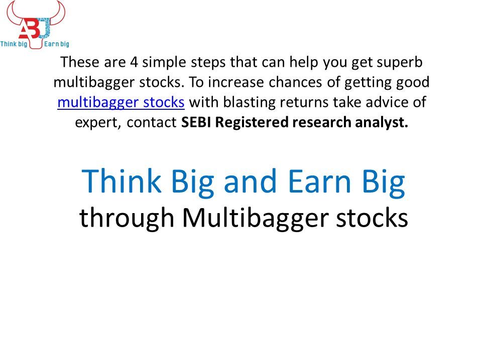 Easy method to identify Multibagger Stocks - ppt download