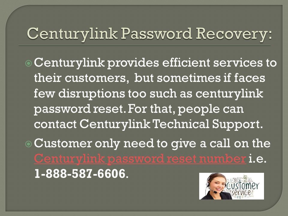 Centurylink Password Recovery Recovery Number Ppt Download