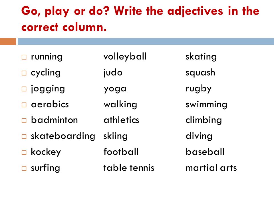 Athlete adjective