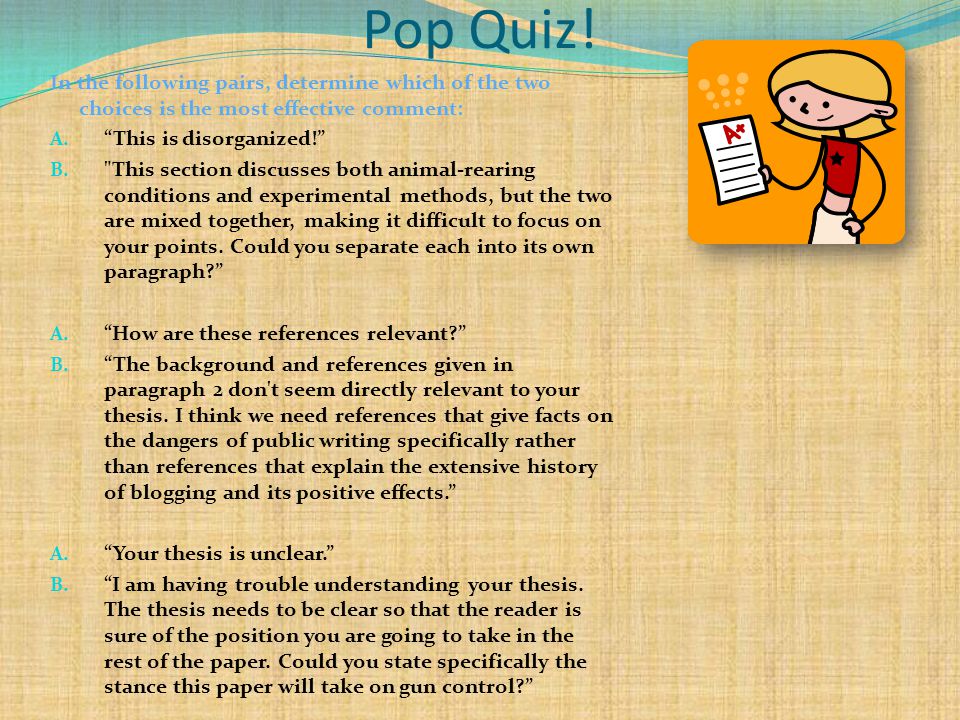 Pop Quiz.