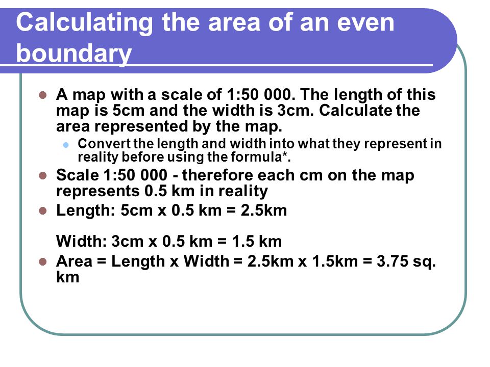 Calculating Area on Topographic Maps. Area of a Square Formula Area =  Length x Width. - ppt download