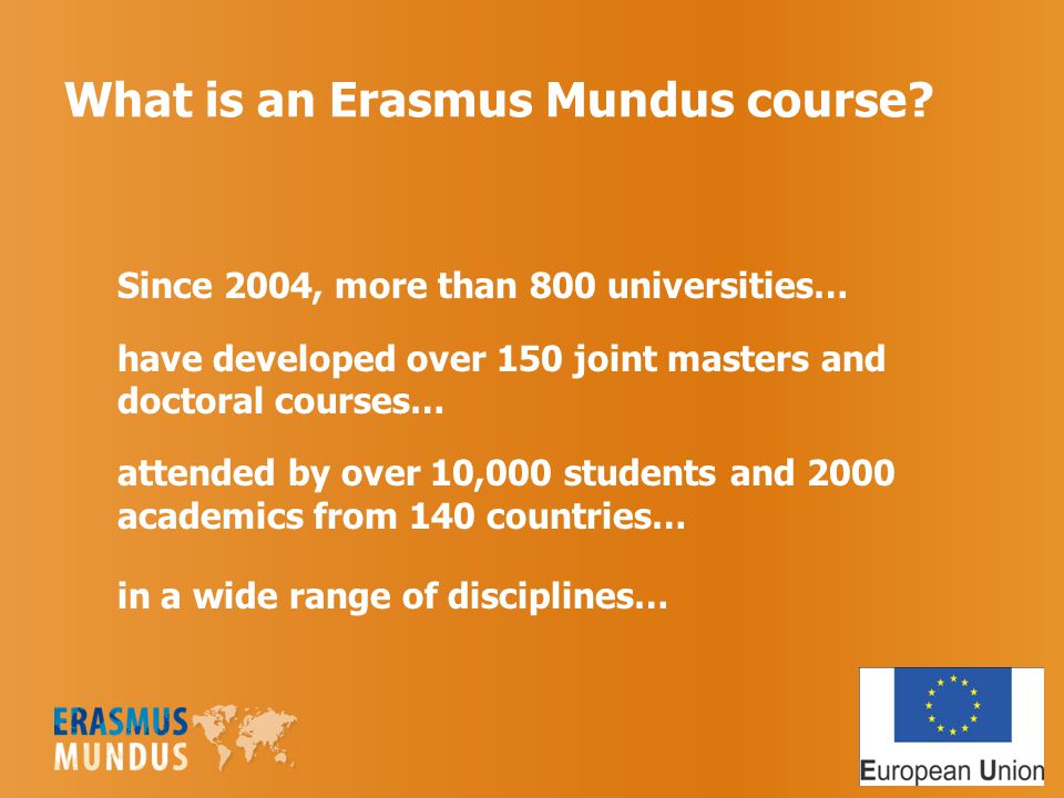 What is an Erasmus Mundus course.