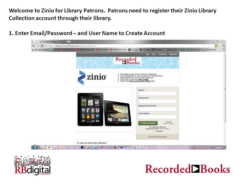 Welcome to Zinio for Library Patrons.