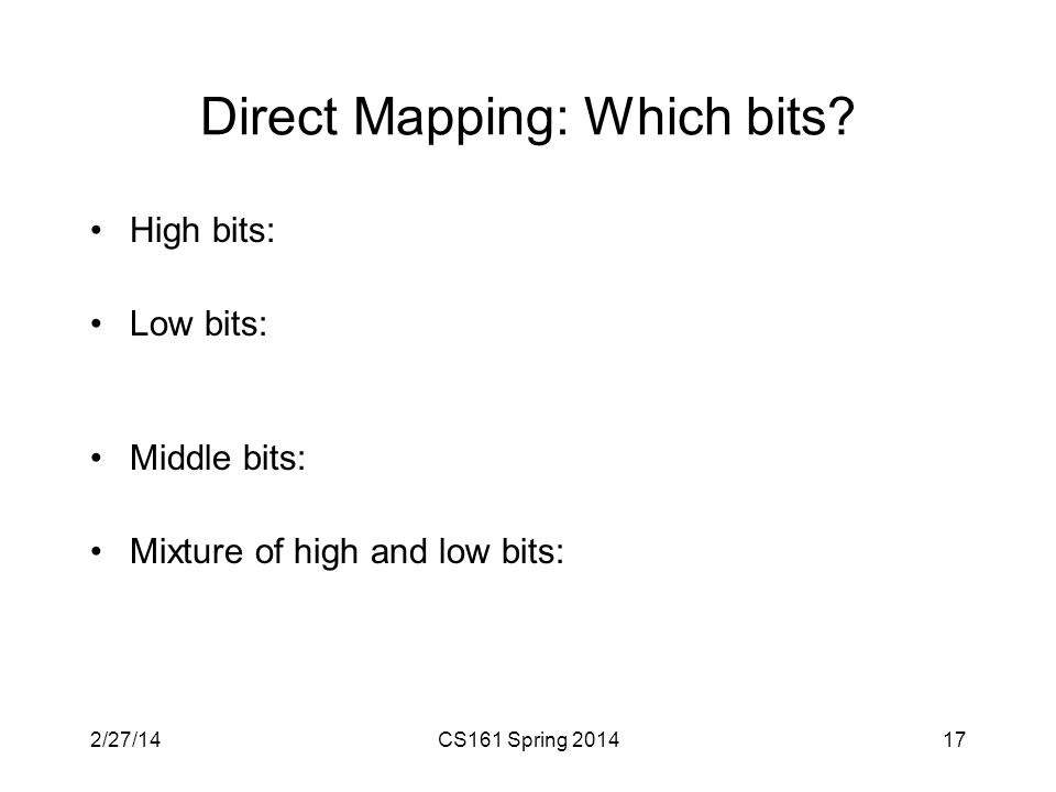 CS161 Spring VM Internals Topics Hardware support for virtual memory Learning Objectives