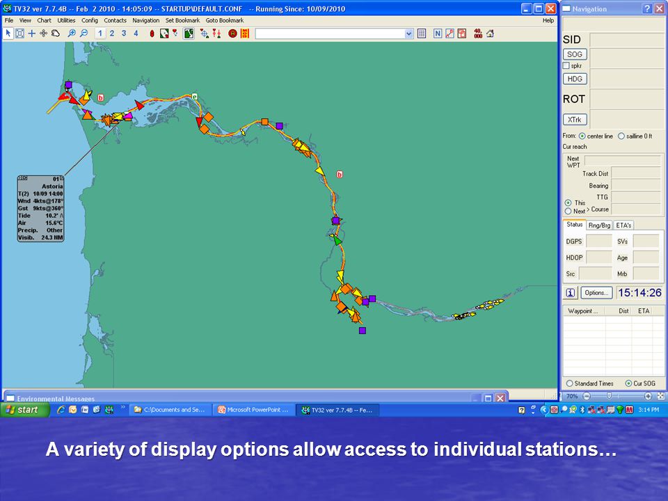 A variety of display options allow access to individual stations…