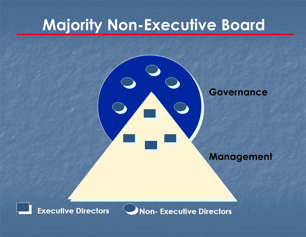 Majority Non-Executive Board Non- Executive DirectorsExecutive Directors Governance Management