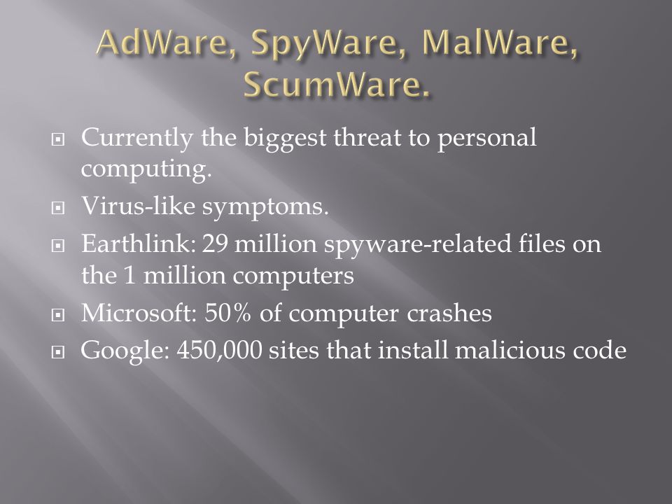  Currently the biggest threat to personal computing.