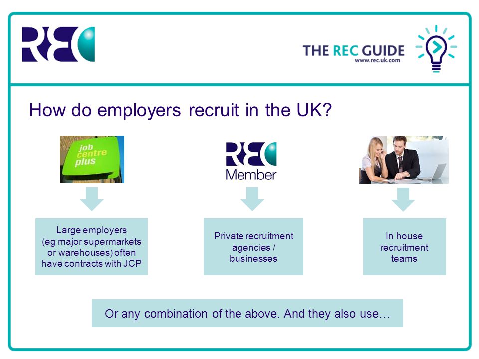How do employers recruit in the UK.