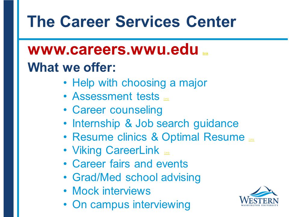 welcome to western career services center a unit of academic optimal resume wwu