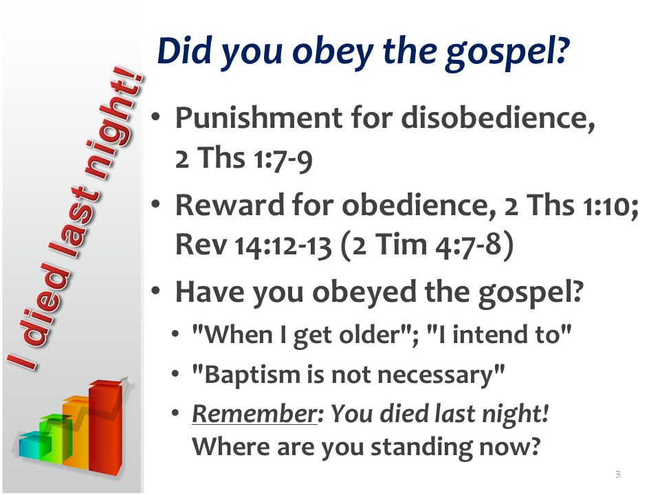 Did you obey the gospel.