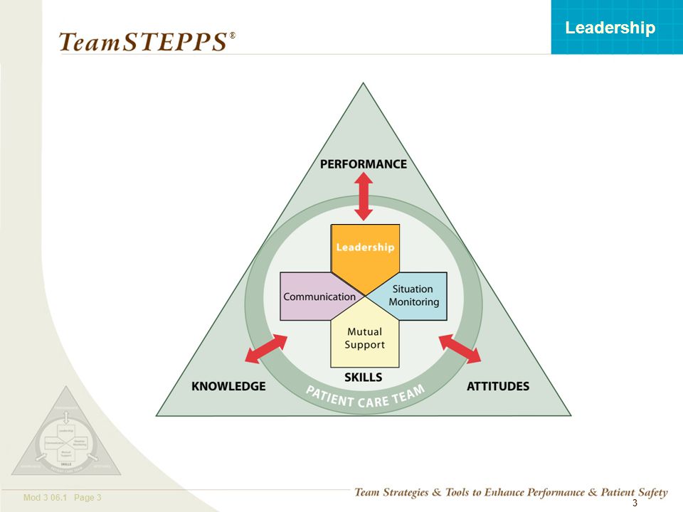T EAM STEPPS 05.2 Mod Page 3 Leadership ® 3