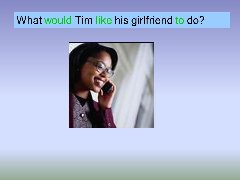Look at Tim! What would he like people to do What would he like people not to do