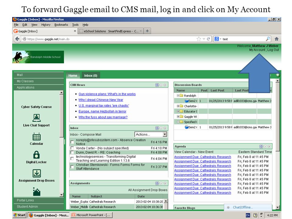 gaggle mail to cms mail to forward gaggle to cms mail log cms gaggle