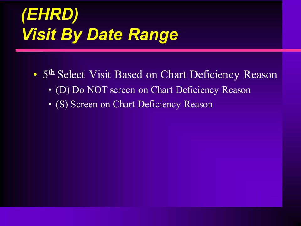 Ehr Go Introduction To Chart Deficiencies