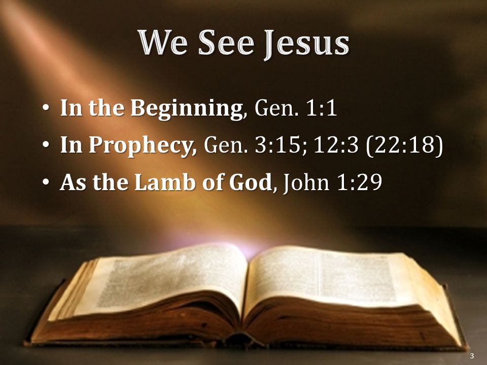 In the Beginning, Gen. 1:1 In the Beginning, Gen.